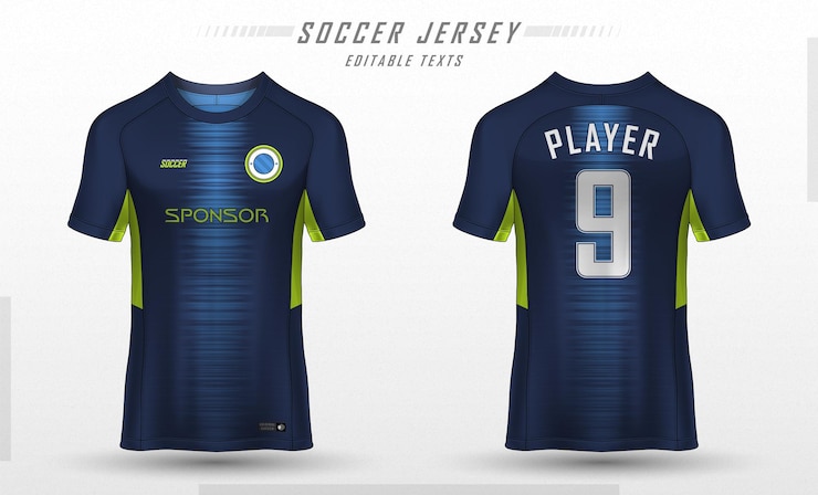 Vettore gratuito modello di maglietta da calcio design di maglietta sportiva