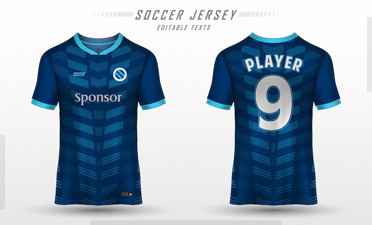 Vettore gratuito modello di maglietta da calcio design di maglietta sportiva