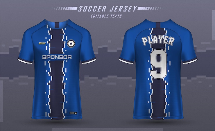Vettore gratuito modello di maglietta da calcio design di maglietta sportiva