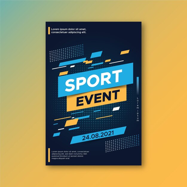 Modello di manifesto di eventi sportivi
