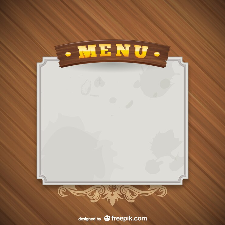 Vettore gratuito modello di menu grunge