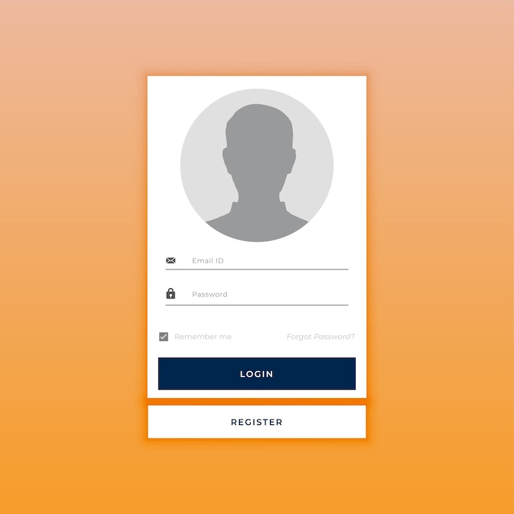 Vettore gratuito modello di modulo di accesso all'applicazione web con nome utente e password