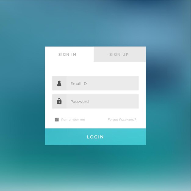 Modello di pagina di accesso dell'utente del sito web