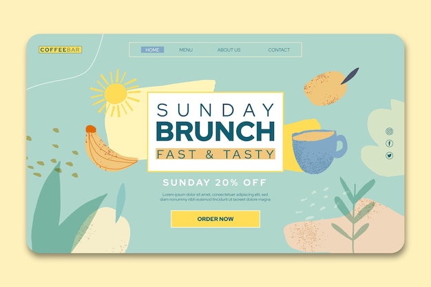 Modello di pagina di destinazione del brunch