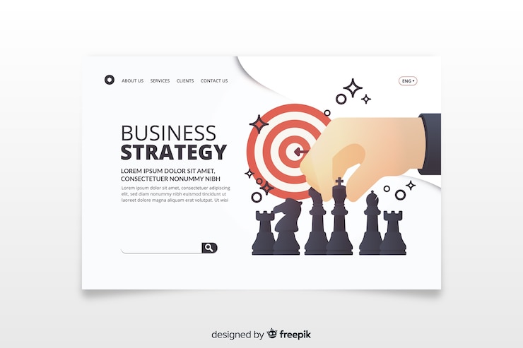 Vettore gratuito modello di pagina di destinazione del business