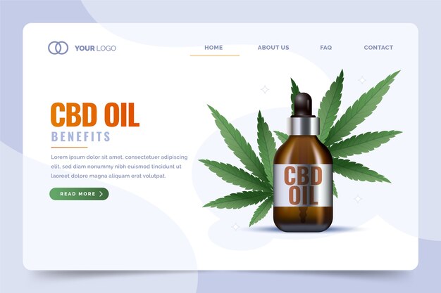 Modello di pagina di destinazione del petrolio CBD
