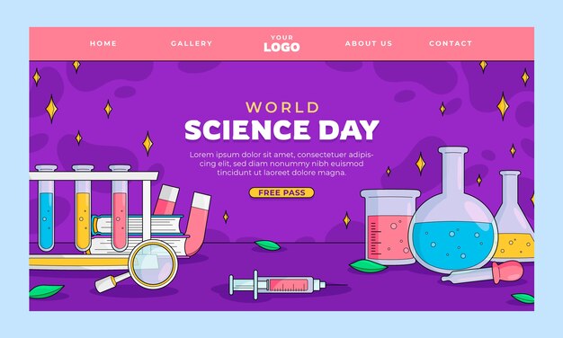 Modello di pagina di destinazione del progetto scientifico