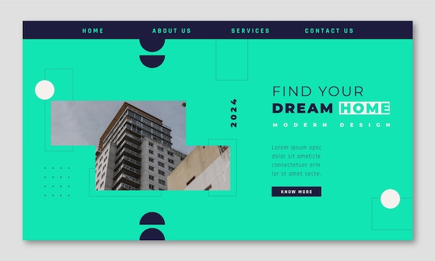Modello di pagina di destinazione per attività immobiliari