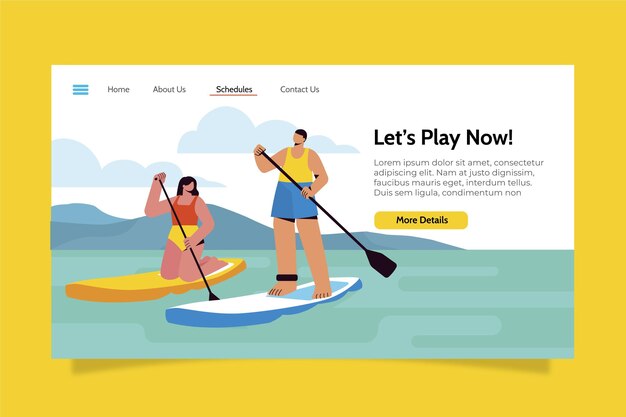 Modello di pagina di destinazione piatto sup