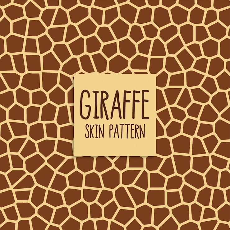 Vettore gratuito modello di pelle di giraffa in colore marrone