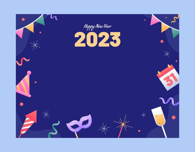 Modello di photocall per la celebrazione del nuovo anno