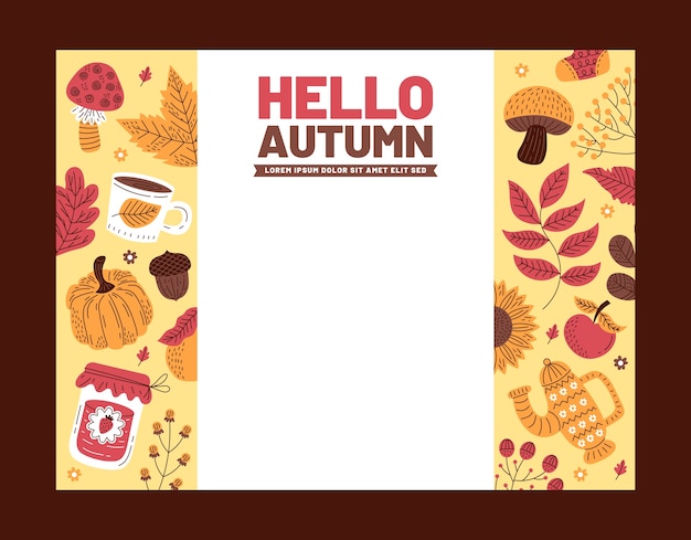 Modello di photocall piatto per la celebrazione dell'autunno