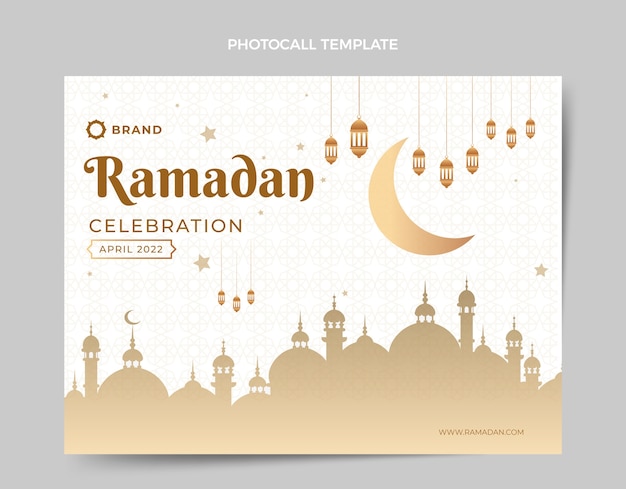 Modello di photocall ramadan sfumato
