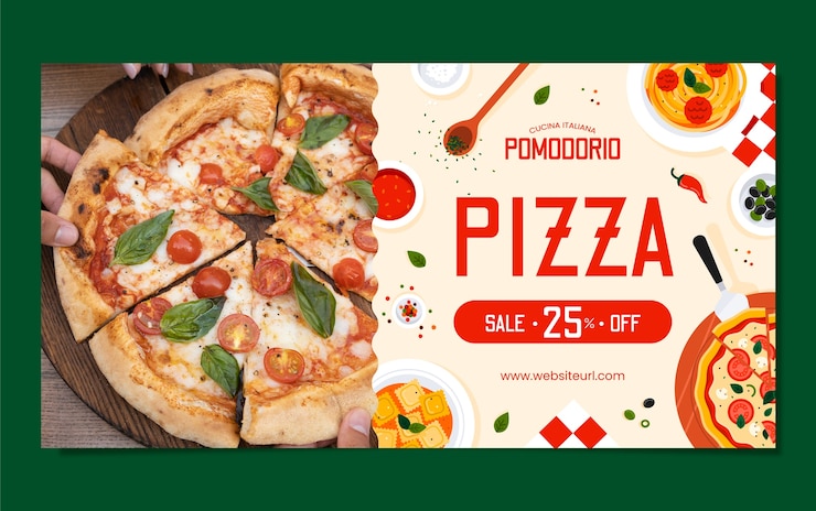 Vettore gratuito modello di post facebook ristorante italiano