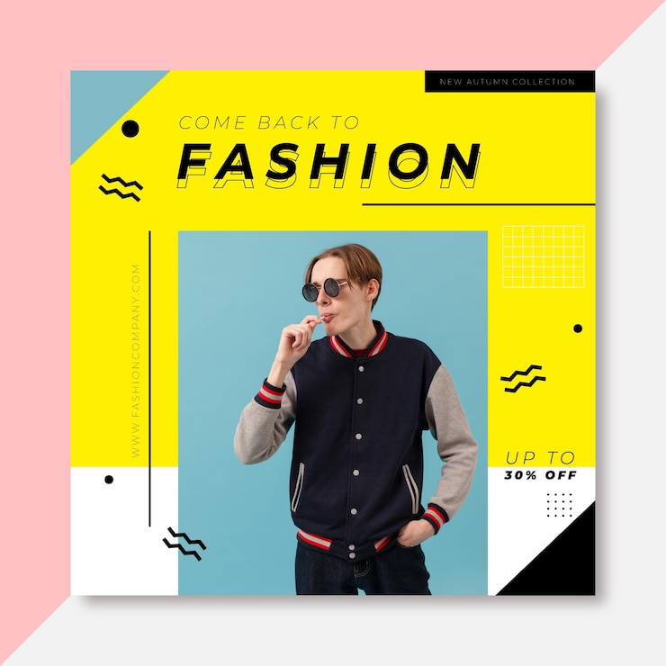 Vettore gratuito modello di post instagram moda