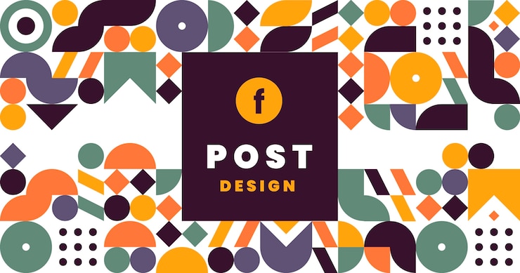 Vettore gratuito modello di post sui social media a mosaico piatto