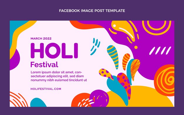 Modello di post sui social media disegnato a mano