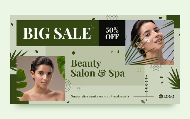 Modello di post sui social media per bellezza e cosmetici