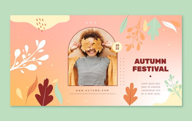 Modello di post sui social media sfumato per la celebrazione del festival di metà autunno