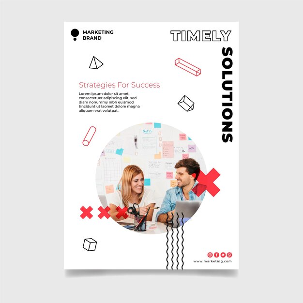 Modello di poster aziendale di marketing