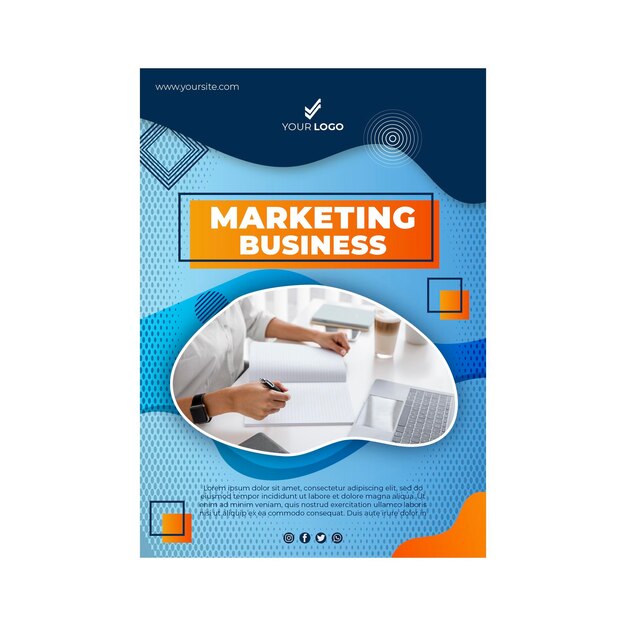 Modello di poster aziendale di marketing