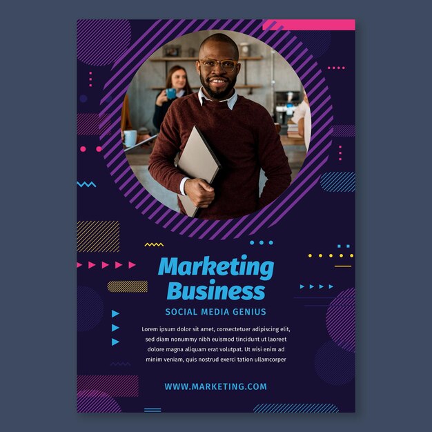 Modello di poster aziendale di marketing