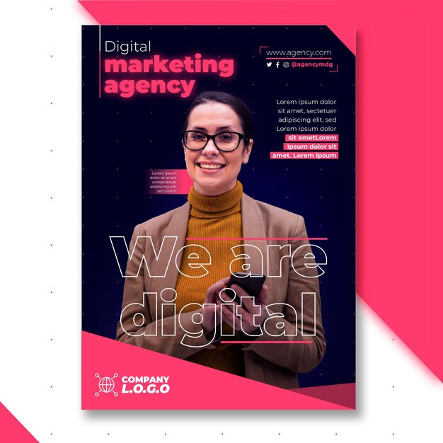 Modello di poster aziendale di marketing