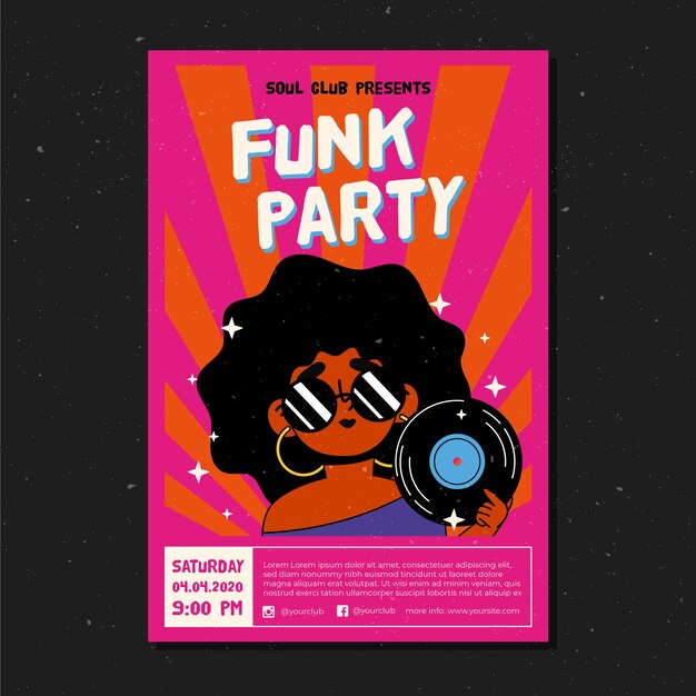 Modello di poster di musica
