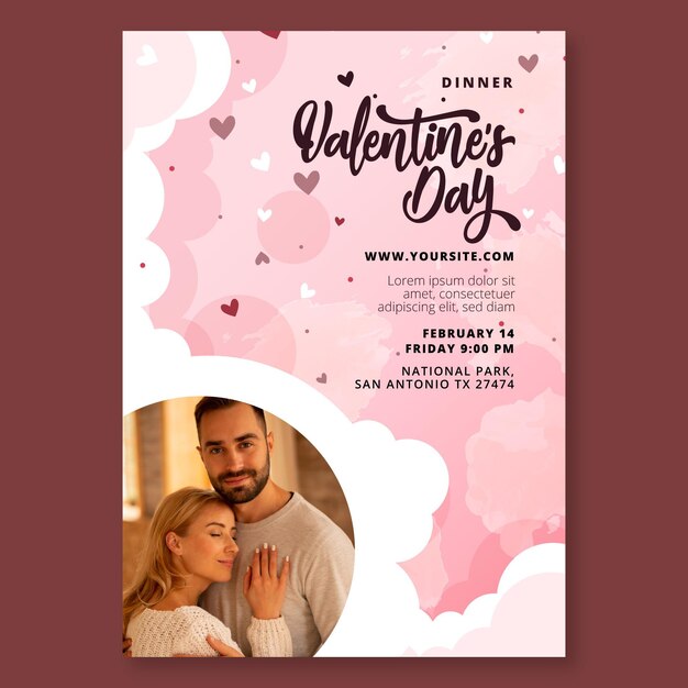 Modello di poster di San Valentino