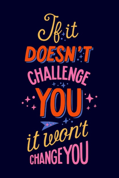 Modello di poster motivazionale design piatto