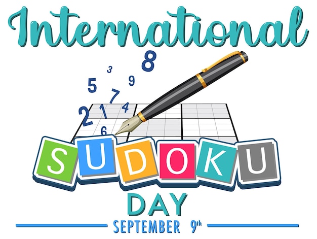 Modello di poster per la giornata internazionale del sudoku