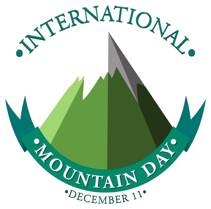 Vettore gratuito modello di poster per la giornata internazionale della montagna