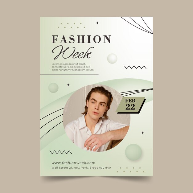 Modello di poster sulle tendenze della moda