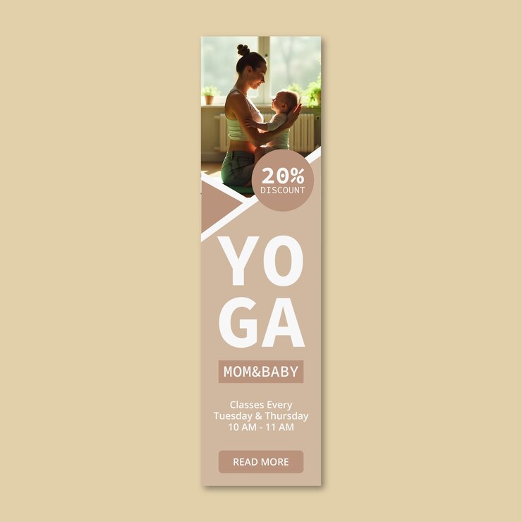 Vettore gratuito modello di progettazione banner yoga