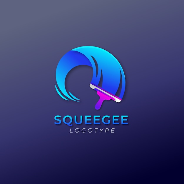 Modello di progettazione del logo del tergipavimento sfumato