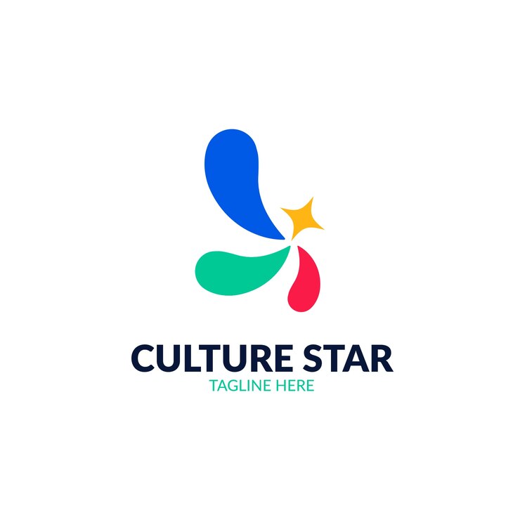 Vettore gratuito modello di progettazione del logo della cultura