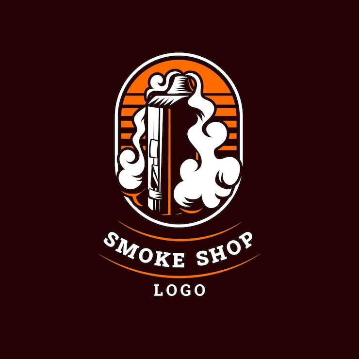 Vettore gratuito modello di progettazione del logo della tabaccheria
