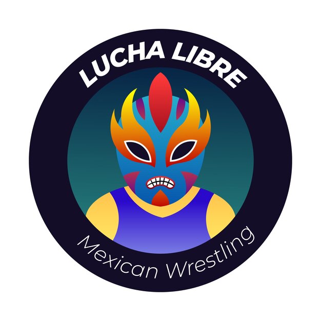 Modello di progettazione del logo di wrestling sfumato