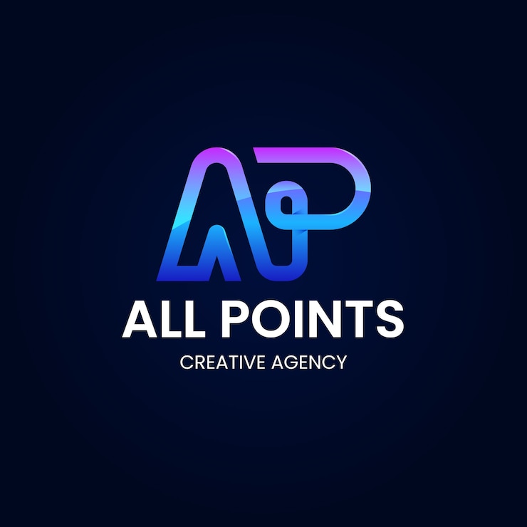 Vettore gratuito modello di progettazione del logo monogramma gradiente ap