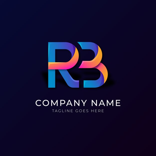 Modello di progettazione del logo Rb