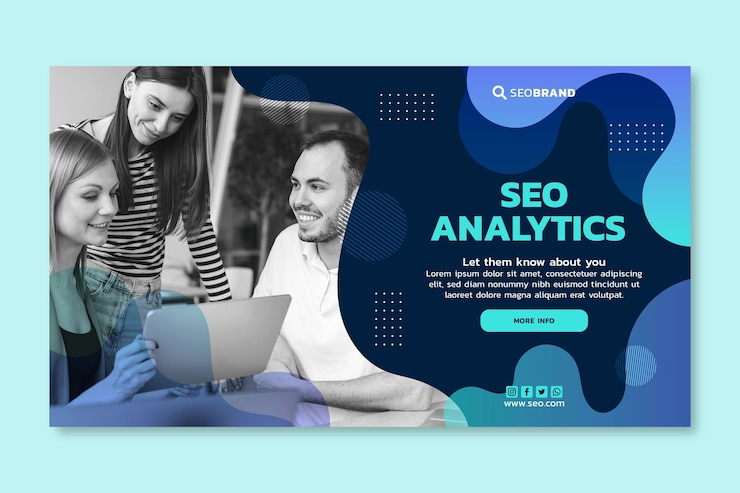 Vettore gratuito modello di progettazione di banner seo