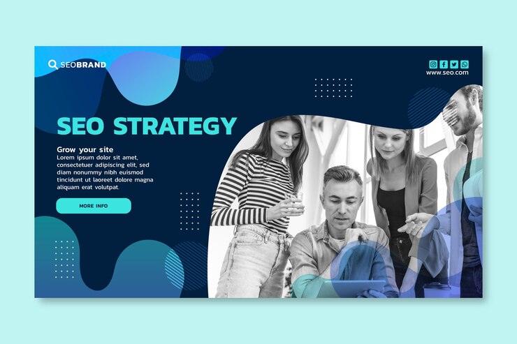Vettore gratuito modello di progettazione di banner seo