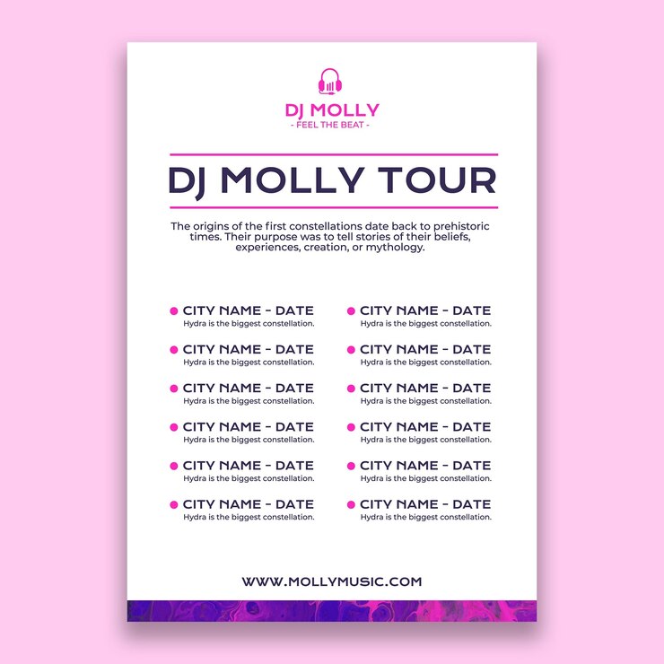 Vettore gratuito modello di progettazione di poster per dj