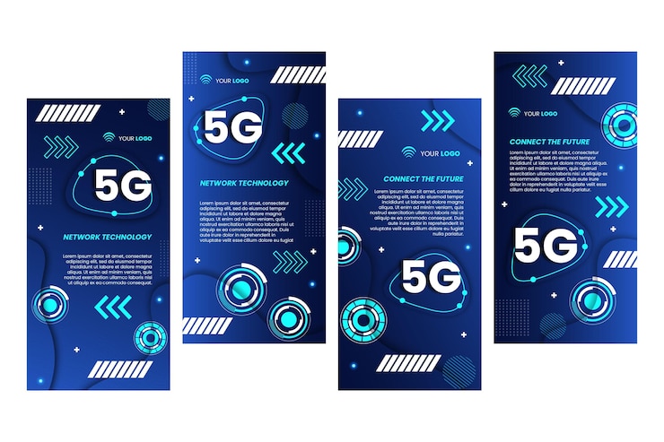 Vettore gratuito modello di progettazione di storie di instagram 5g