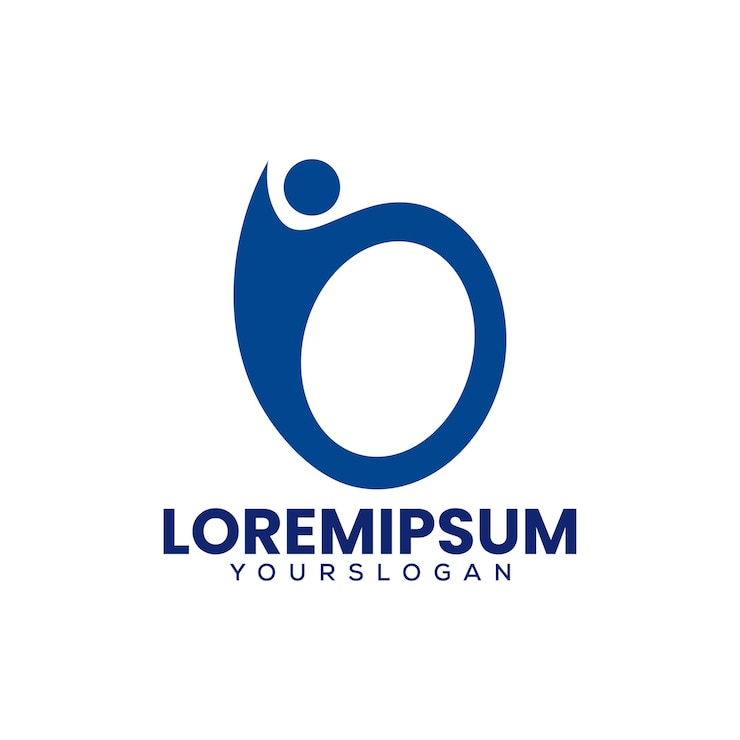 Vettore gratuito modello di progettazione logo lettera o persone