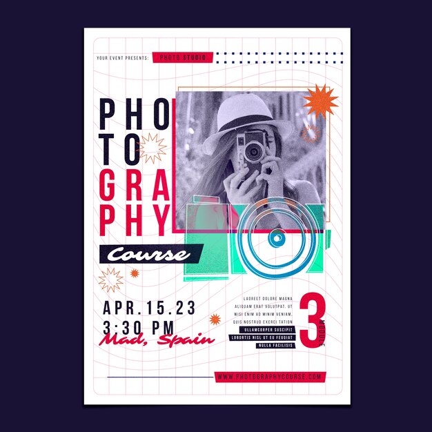 Modello di progettazione poster di fotografia