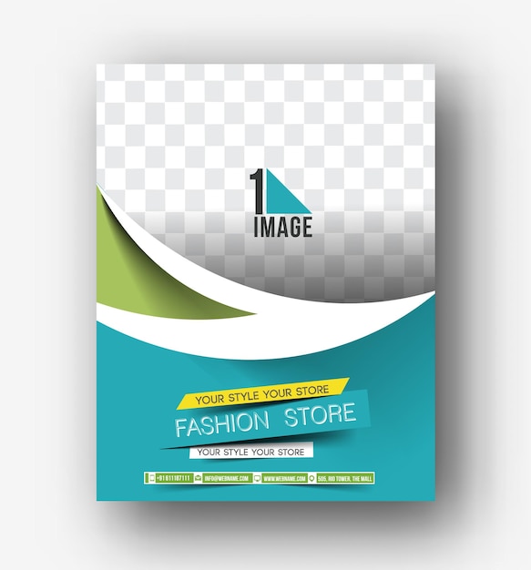 Modello di progettazione rivista Fashion Flyer Poster