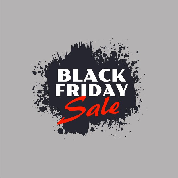 Modello di promozione della vendita del black friday con schizzi neri
