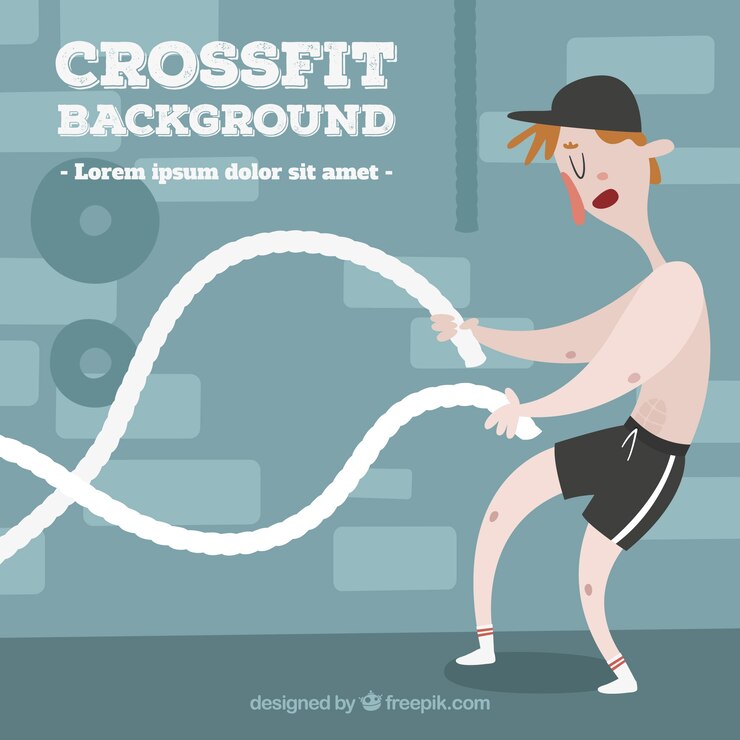 Vettore gratuito modello di sfondo crossfit