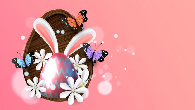 Modello di sfondo poster di Pasqua con le uova di Pasqua